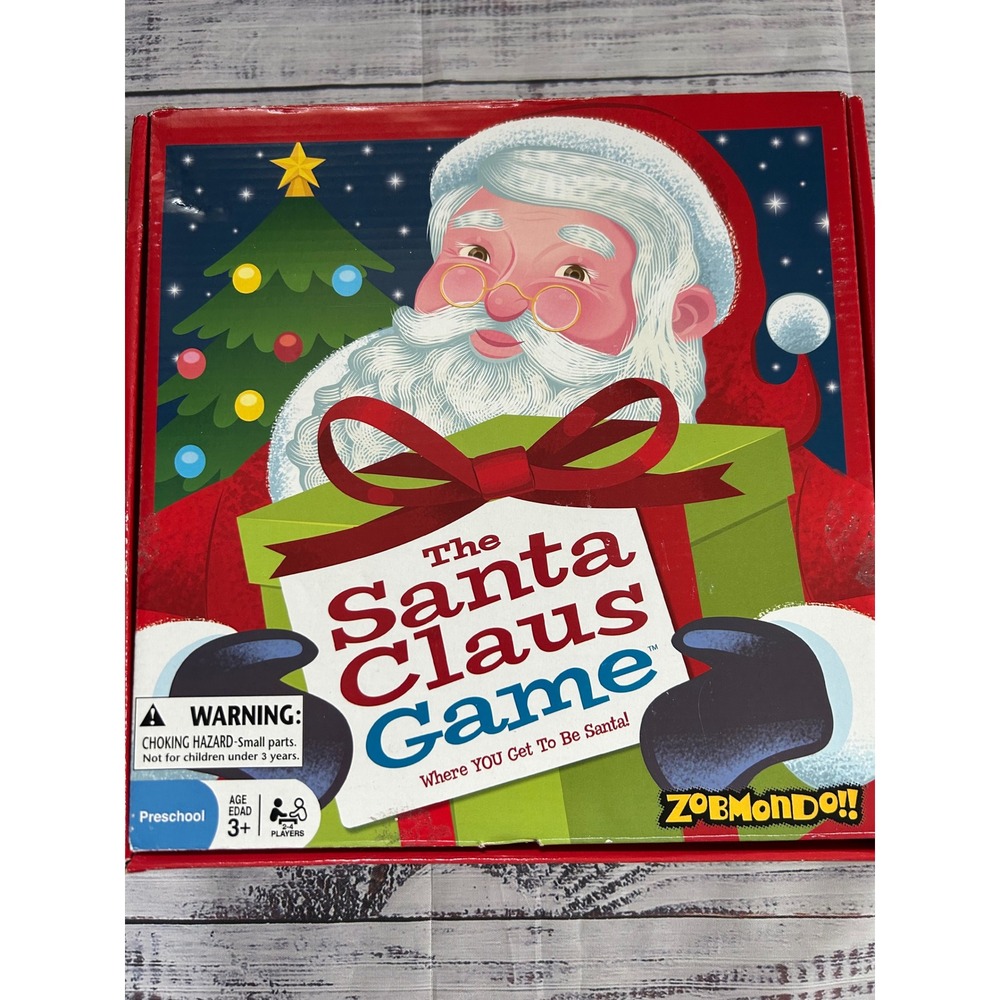 Zobmondo The Santa Claus Game Kids Red Holiday Board Game 2-4 Players